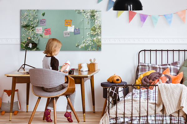 Magnetic dry erase board A stylish board for notes and photos