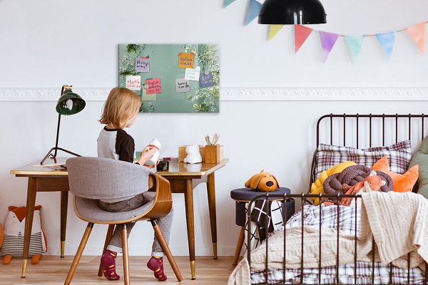 Magnetic dry erase board A stylish board for notes and photos