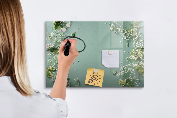 Magnetic dry erase board A stylish board for notes and photos