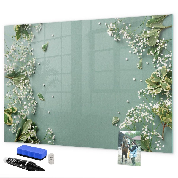 Magnetic dry erase board A stylish board for notes and photos