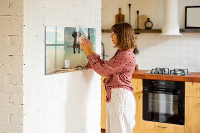 Dry erase board magnetic Elephants and memories on the wall