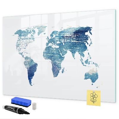 Dry erase board magnetic Memories Map with Personal Photos