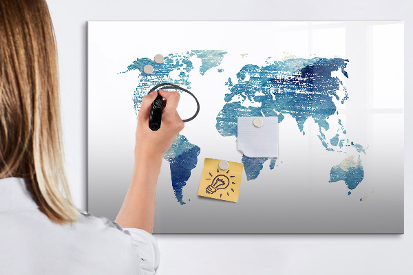 Dry erase board magnetic Memories Map with Personal Photos