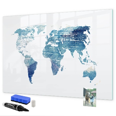 Dry erase board magnetic Memories Map with Personal Photos