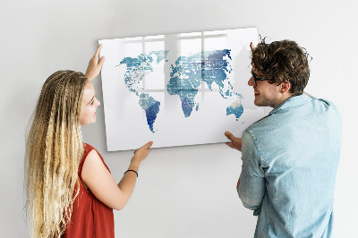 Dry erase board magnetic Memories Map with Personal Photos
