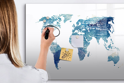 Dry erase board magnetic Memories Map with Personal Photos