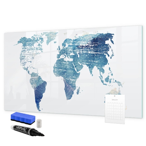 Dry erase board magnetic Memories Map with Personal Photos