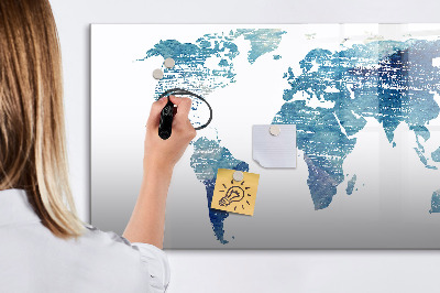 Dry erase board magnetic Memories Map with Personal Photos