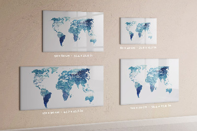 Dry erase board magnetic Memories Map with Personal Photos