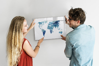 Dry erase board magnetic Memories Map with Personal Photos