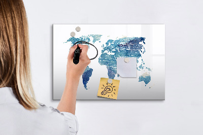Dry erase board magnetic Memories Map with Personal Photos