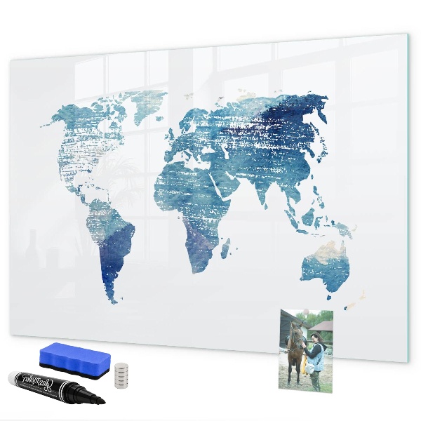 Dry erase board magnetic Memories Map with Personal Photos