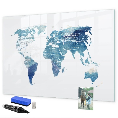 Dry erase board magnetic Memories Map with Personal Photos