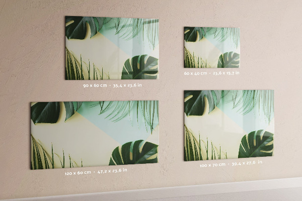 Magnetic dry erase board Stylish memo board with plants