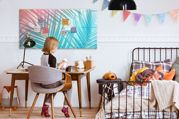 Dry erase board magnetic A colorful board for notes and photos