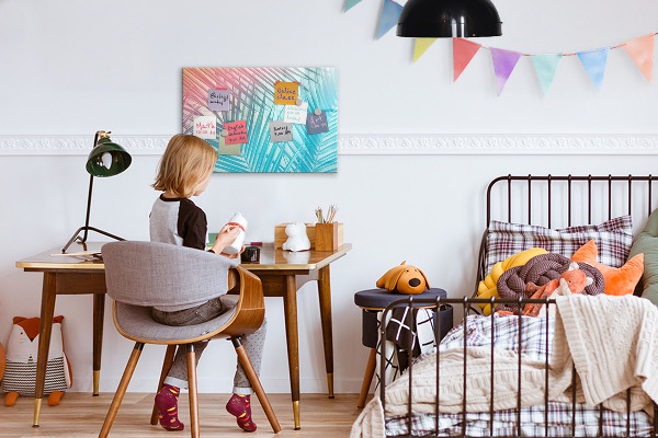 Dry erase board magnetic A colorful board for notes and photos