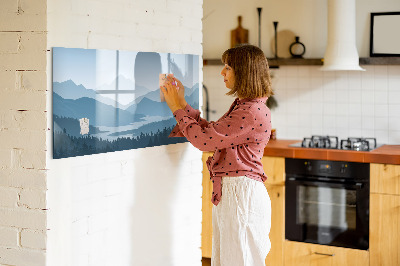 Magnetic dry erase board A landscape with a place for memories