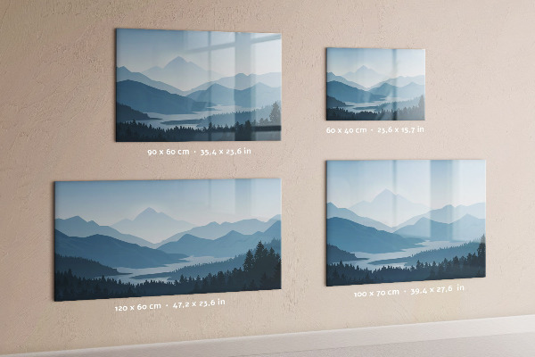 Magnetic dry erase board A landscape with a place for memories