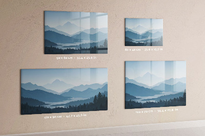 Magnetic dry erase board A landscape with a place for memories