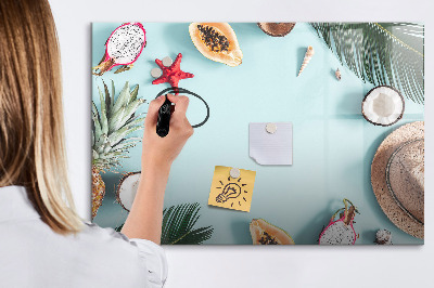 Dry erase board magnetic Memories on a colorful sea background