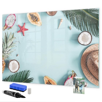 Dry erase board magnetic Memories on a colorful sea background