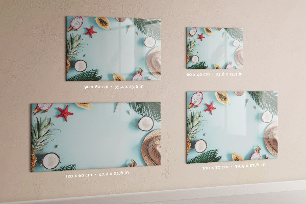 Dry erase board magnetic Memories on a colorful sea background