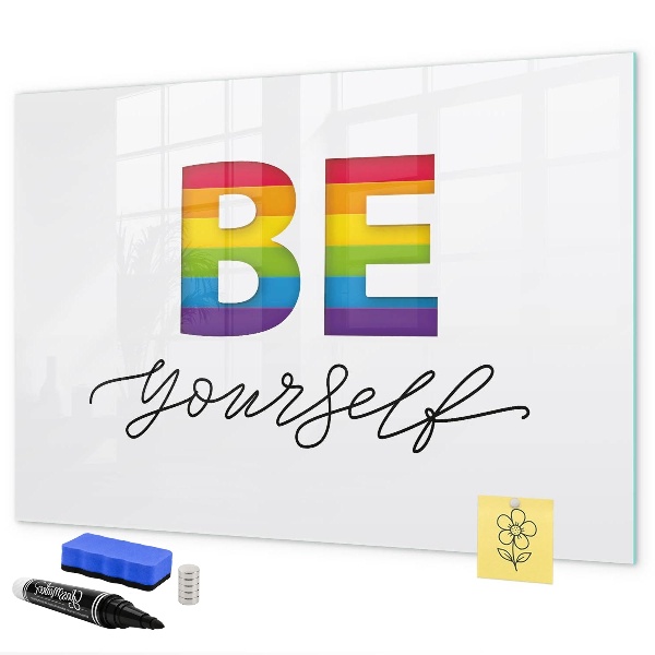 Magnetic dry erase board Be yourself and share moments