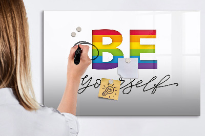 Magnetic dry erase board Be yourself and share moments