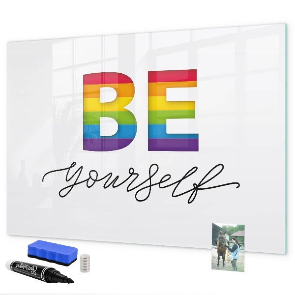 Magnetic dry erase board Be yourself and share moments