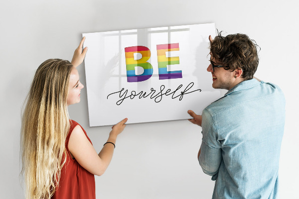 Magnetic dry erase board Be yourself and share moments