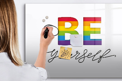 Magnetic dry erase board Be yourself and share moments