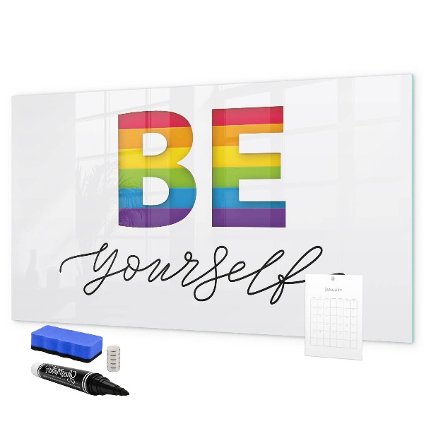Magnetic dry erase board Be yourself and share moments