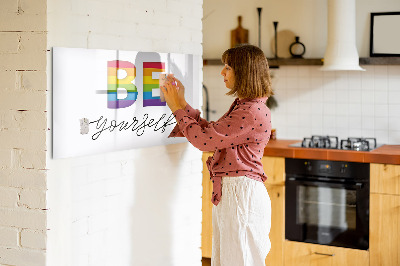 Magnetic dry erase board Be yourself and share moments
