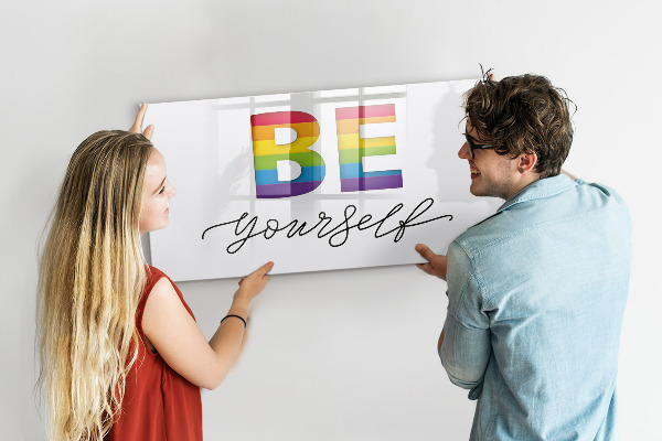 Magnetic dry erase board Be yourself and share moments