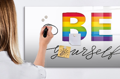 Magnetic dry erase board Be yourself and share moments
