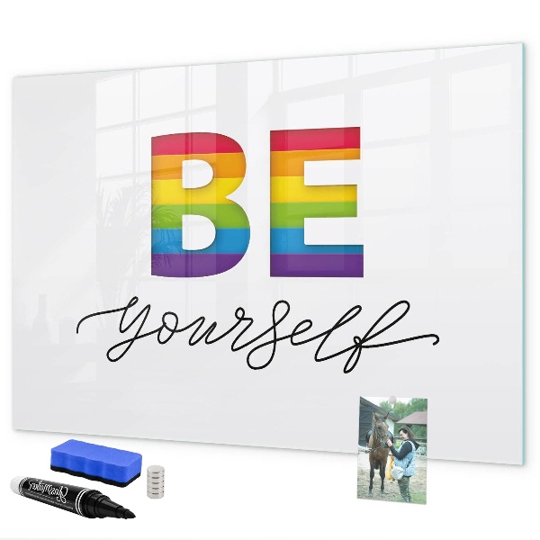 Magnetic dry erase board Be yourself and share moments