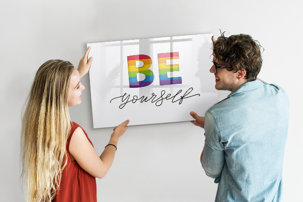 Magnetic dry erase board Be yourself and share moments