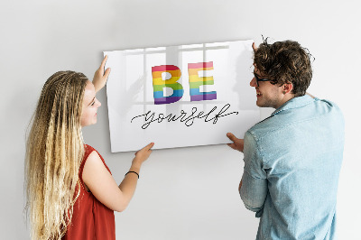 Magnetic dry erase board Be yourself and share moments