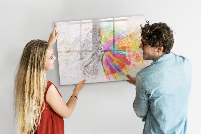 Magnetic dry erase board A creative space for memories and ideas
