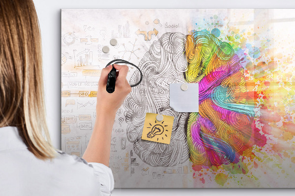 Magnetic dry erase board A creative space for memories and ideas