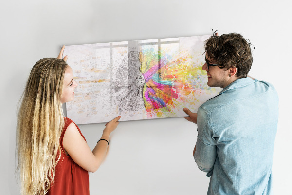 Magnetic dry erase board A creative space for memories and ideas