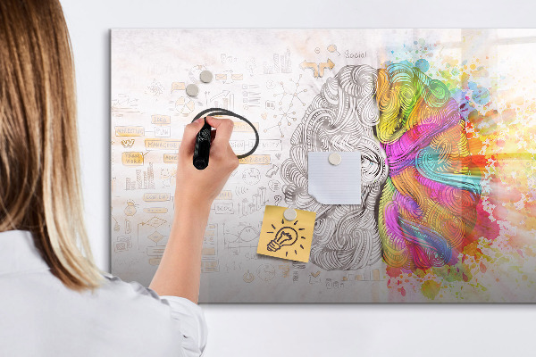 Magnetic dry erase board A creative space for memories and ideas