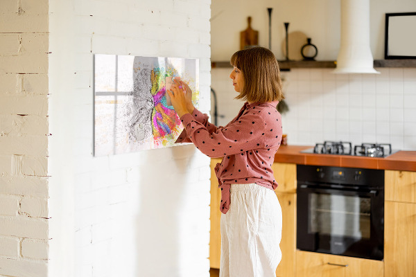 Magnetic dry erase board A creative space for memories and ideas