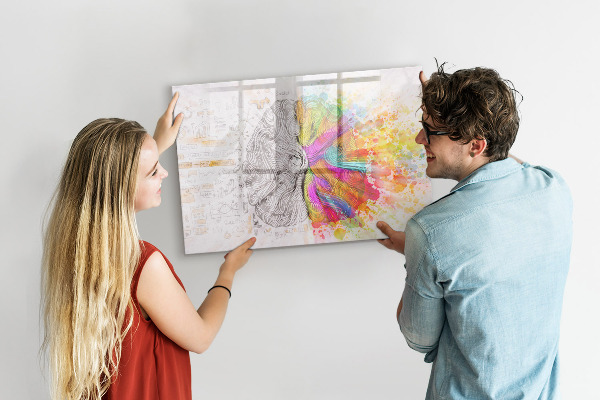 Magnetic dry erase board A creative space for memories and ideas