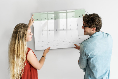 Dry erase board magnetic Weekly plan with space for photos