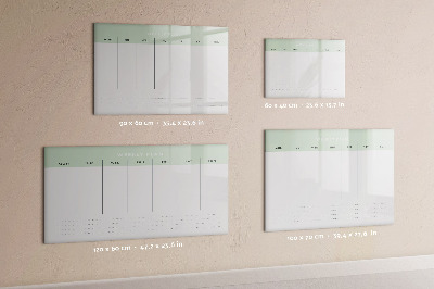 Dry erase board magnetic Weekly plan with space for photos