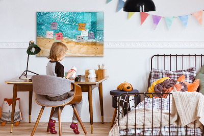 Magnetic dry erase board A stylish board for notes and photos