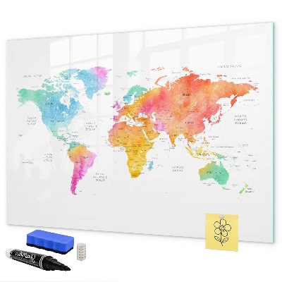 Magnetic dry erase board Memories Map with Personal Photos