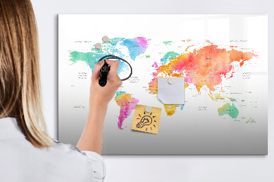 Magnetic dry erase board Memories Map with Personal Photos