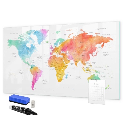 Magnetic dry erase board Memories Map with Personal Photos
